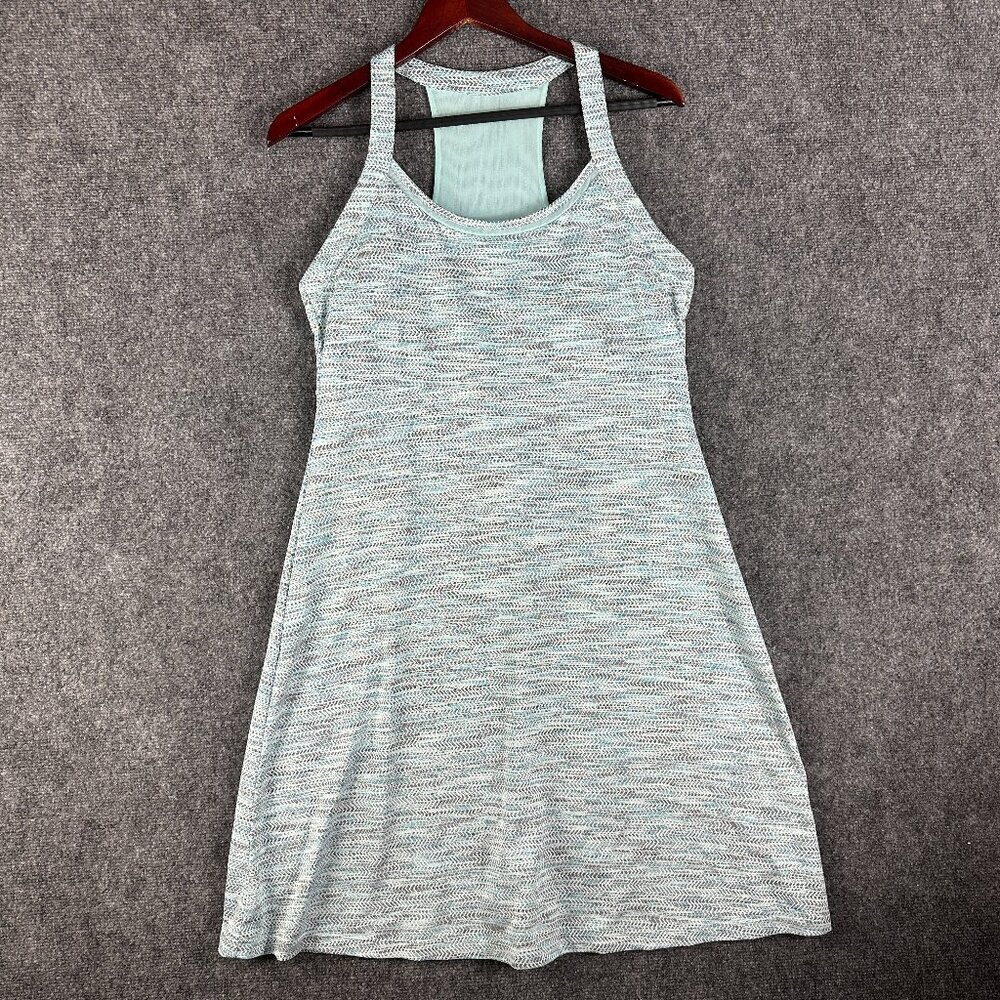 MPG  Mondetta Performance Gear Dress Womens Large Racerback Shelf Bra Blue Knit
